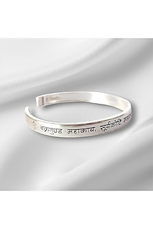 Silver Vakratunda Mahakaya Kada In Sterling Silver