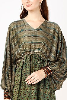 Mehendi Green Printed String Dress