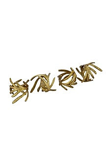 Golden Handmade Brass Napkin Rings (Set of 4)