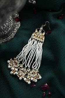 Gold Finish Kundan Polki & Pearl Passa