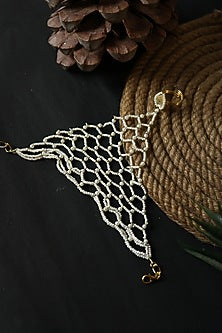 Gold Finish Seed Pearl Hathphool