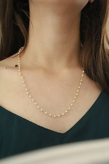 Gold Plated Pearl Necklace