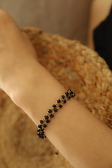 Gold Plated Black Onyx Bracelet