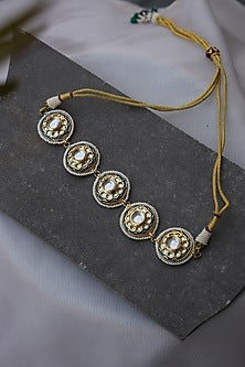 Gold Finish Kundan Polki Necklace