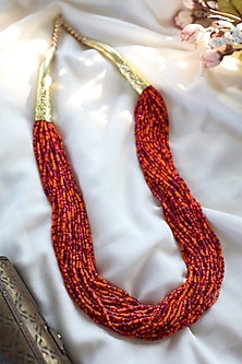 Orange Beaded Necklace