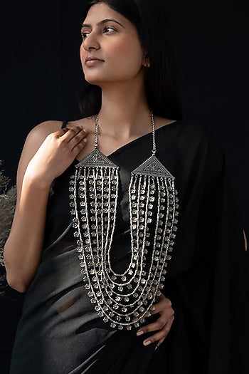 Oxidised Finish Layered Necklace