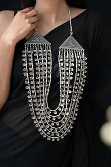 Oxidised Finish Layered Necklace