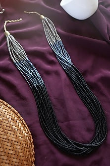 Black Beaded Necklace