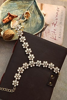 Gold Plated Kundan Polki Hathphool