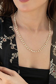 Gold Plated Pearl Necklace