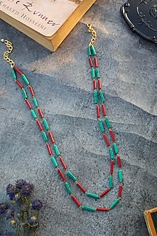 Gold Plated Natural Stone Necklace