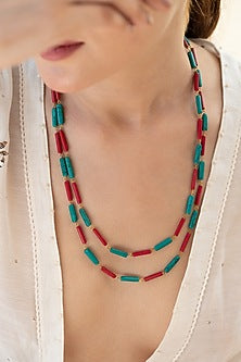 Gold Plated Natural Stone Necklace