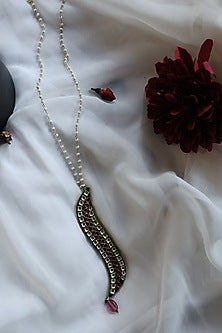 Gold Plated Kundan Stone & Pearl Necklace