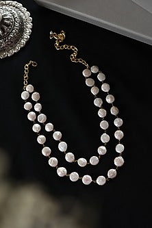 Gold Plated Pearl Layered Necklace