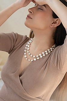 Gold Plated Pearl Layered Necklace