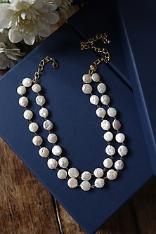 Gold Plated Pearl Layered Necklace