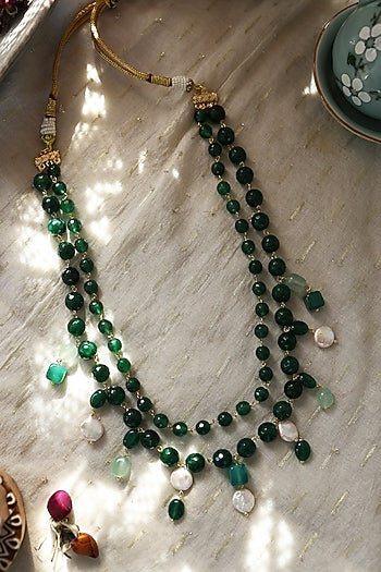 Gold Plated Pearl Layered Necklace