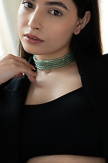 Gold Plated Mint Fluorite Necklace