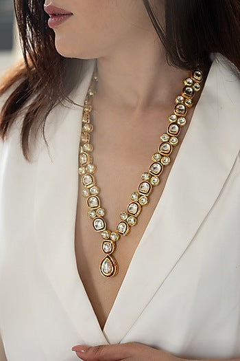 Gold Plated Kundan Polki Necklace