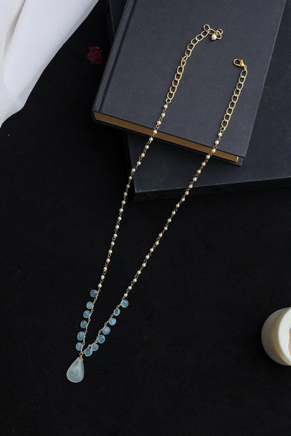 Gold Plated Natural Stone Necklace