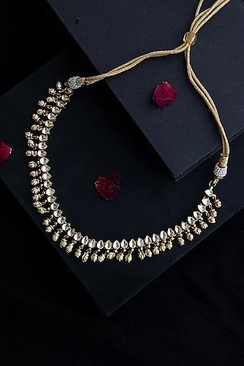 Gold Plated Kundan Polki Choker Necklace