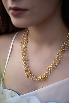 Gold Plated Pearl Necklace