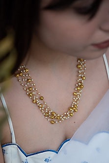 Gold Plated Pearl Necklace