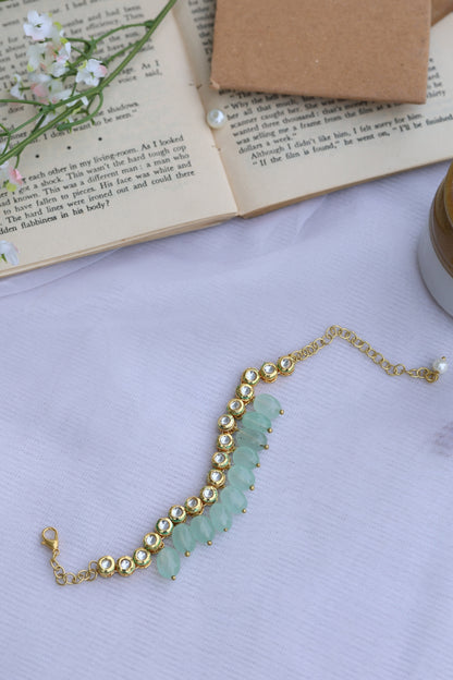 Gold Plated Natural Stone Bracelet