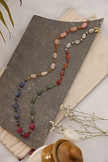 Gold Plated Natural Stone Necklace
