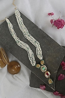 Gold Plated Kundan & Pearl Necklace