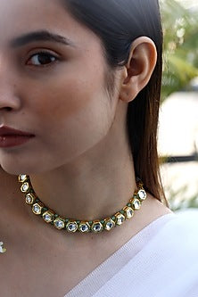 Gold Plated Kundan Choker Necklace
