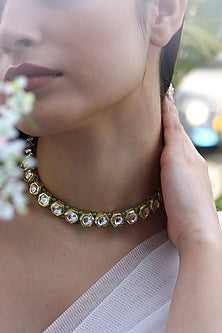 Gold Plated Kundan Choker Necklace