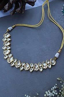 Gold Plated Kundan Polki Choker Necklace