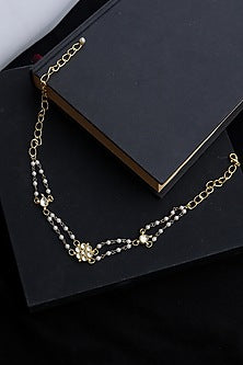 Gold Plated Kundan & Pearl Choker Necklace