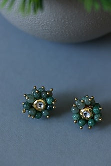 Gold Plated Kundan Stud Earrings