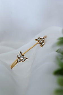 Gold Plated Kundan Polki Bracelet