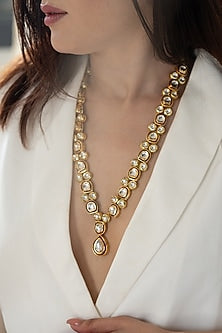Gold Plated Kundan Polki Necklace