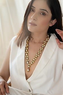 Gold Plated Kundan Polki Necklace