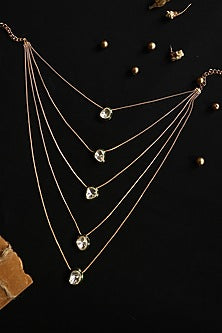 Gold Plated Green Kundan Polki Layered Necklace