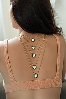 Gold Plated Green Kundan Polki Layered Necklace