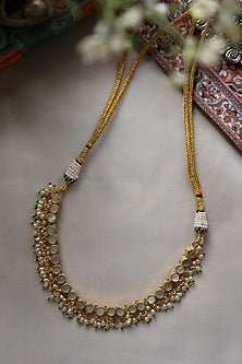Gold Plated Mother Of Pearl Necklace