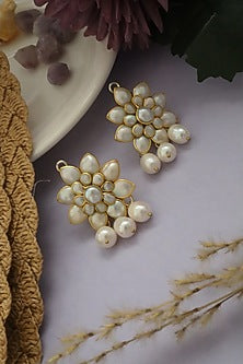 Gold Plated Baroque Pearl Earrings