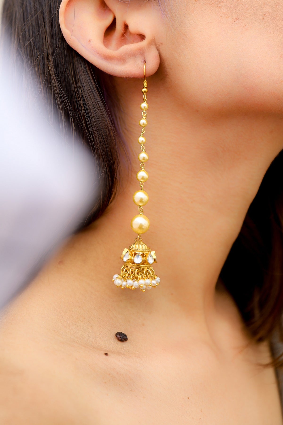 Gold Plated Jhumka Earrings