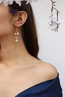 Gold Plated Kundan & Pearl Earrings