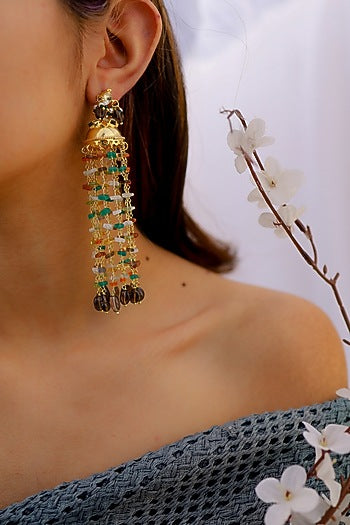 Gold Plated Jhumka Earrings