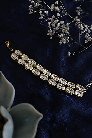 Gold Plated Kundan Bracelet