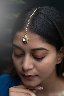 Gold Plated Victorian Polki Maang Tikka