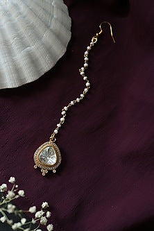 Gold Plated Victorian Polki Maang Tikka