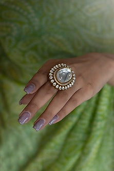 Gold Plated Polki Ring