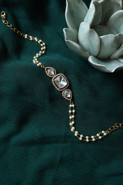 Gold Plated Kundan Polki Choker Necklace